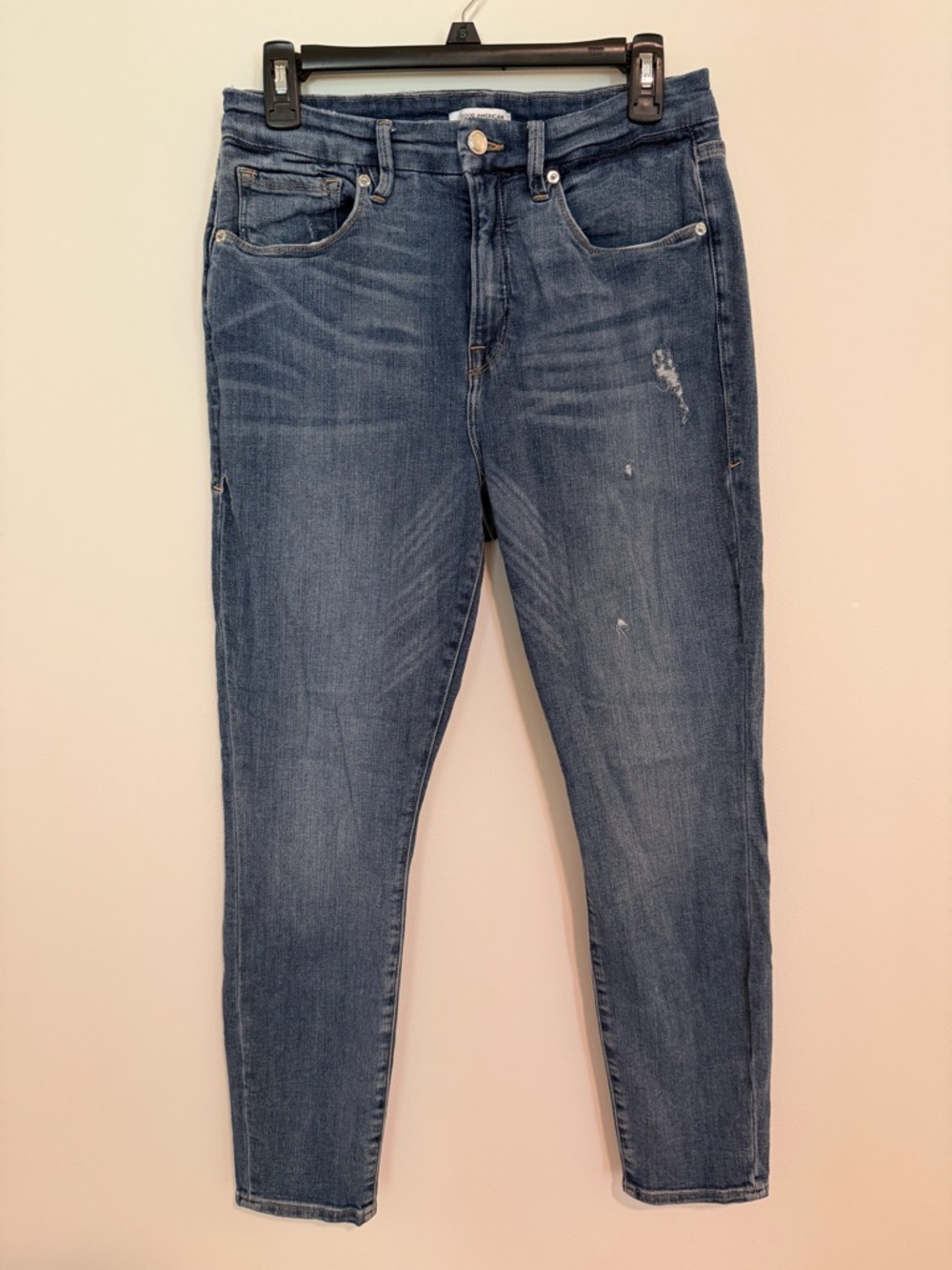 Good American Good Legs Crop Skinny Jeans, Medium Wash